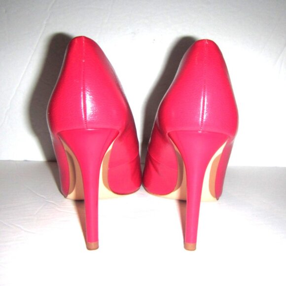 Zara Woman Size EU 39 U 8.5 Red Pointed Toe Faux Leather Stiletto Pumps, 4" Heel - Picture 9 of 9